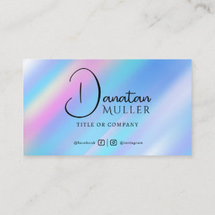 QR Code Business Logo opal stone Card