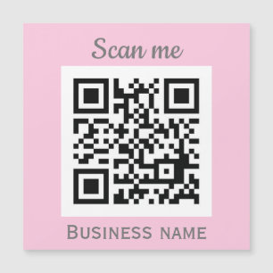 QR Code Business Logo Professional Pink Girly