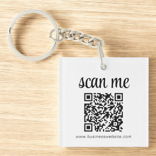 QR Code Business Logo Promotional Key Ring