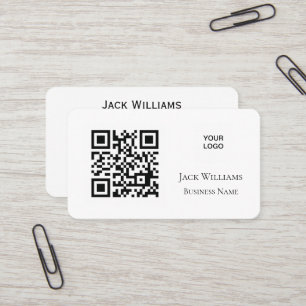 QR Code Business Logo Simple Professional Modern  Business Card