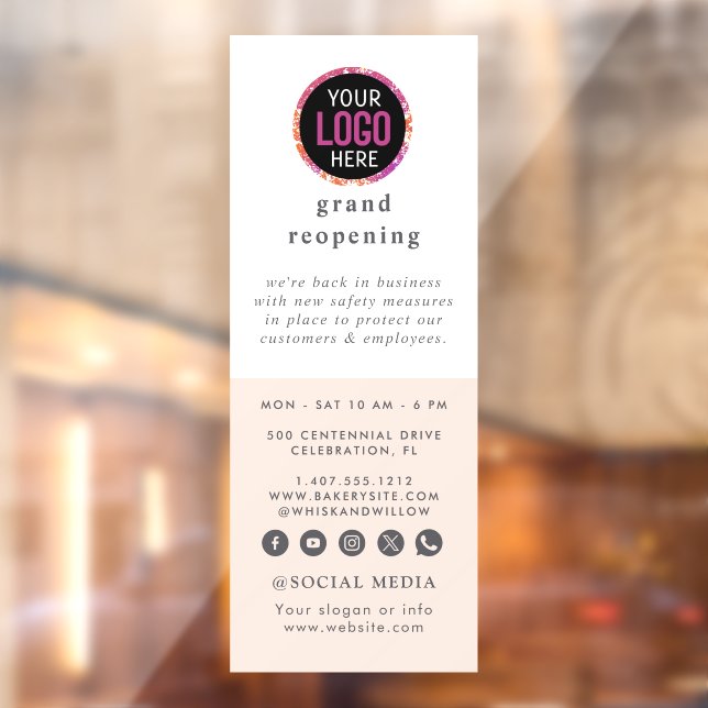 QR Code | Business Logo  Window Cling (Sheet 2)