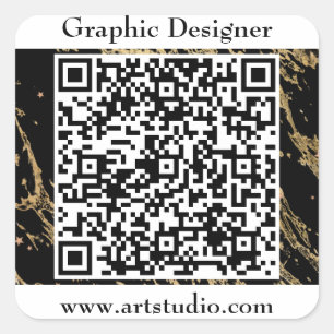 QR code Business Marketing Promotion Square Sticker