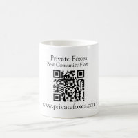QR code business mugs, Personalised QR code mugs