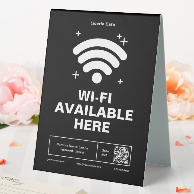 Qr Code Business Name Minimal wifi Details (In SItu (Wedding))