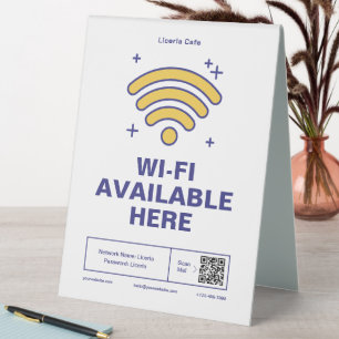 Qr Code Business Name Minimal wifi Details