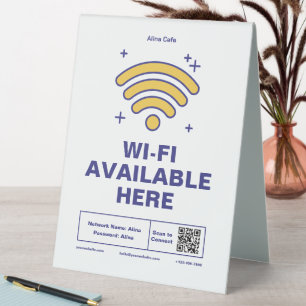 Qr Code Business Name Minimal wifi Details