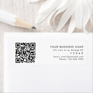 QR Code Business Name Phone Number Return Address