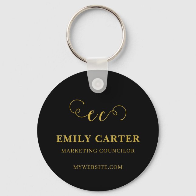 QR Code Business Name Promo Keychains (Front)