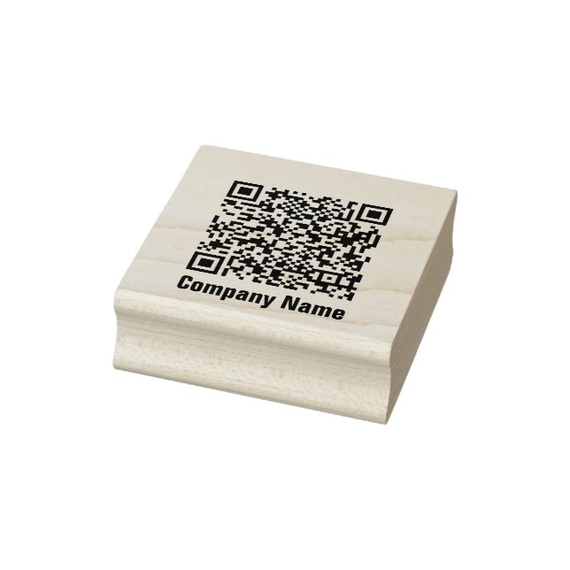 QR Code Business Name Template  Rubber Stamp (Stamp)