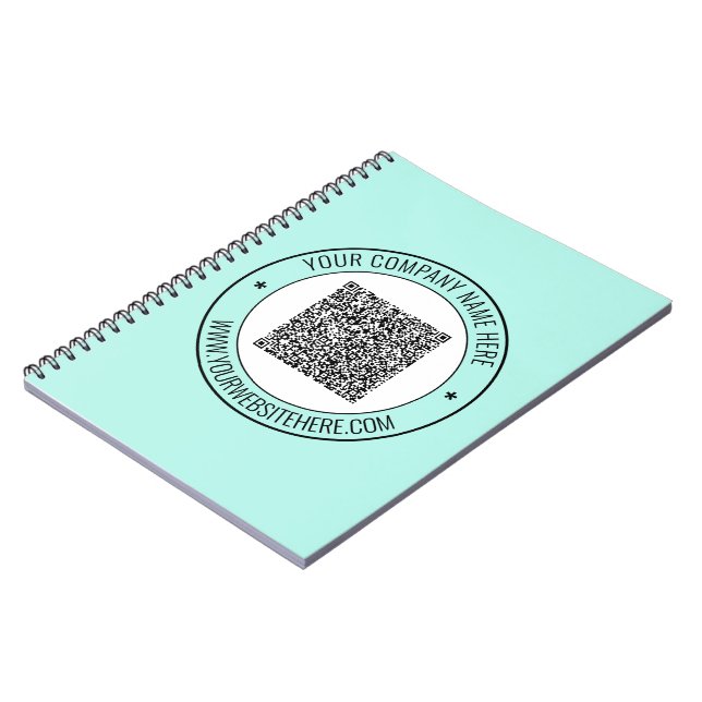 QR Code Business Name Website Colours Notebook (Left Side)