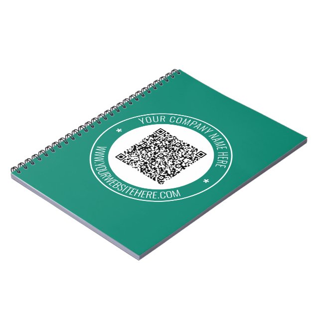 QR Code Business Name Website Promotional Notebook (Left Side)