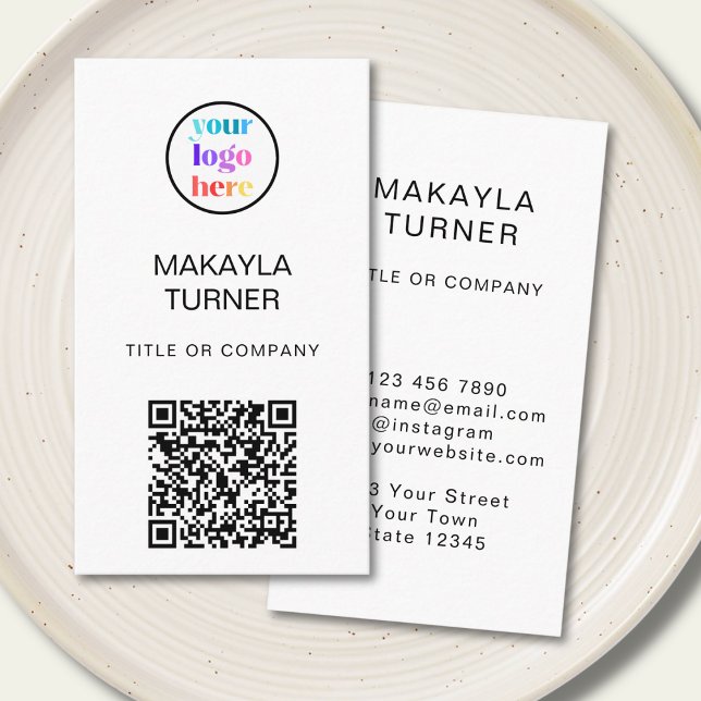 QR Code Business Professional Logo Business Card (Creator Uploaded)