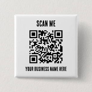 QR Code Business Promotional 15 Cm Square Badge