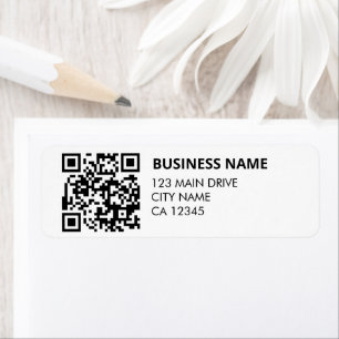QR Code business Return Address Professional 