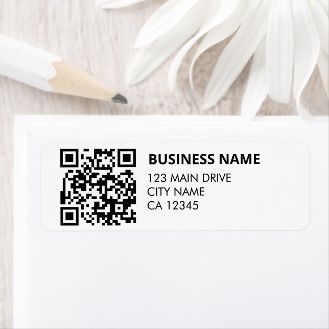 QR Code business Return Address Professional  (Insitu)