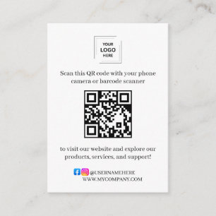 QR Code Business Review Handout Card
