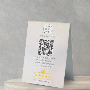 QR code business review YELP pearl