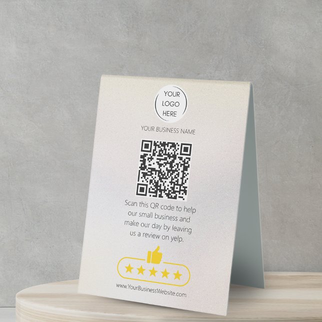 QR code business review YELP pearl (Creator Uploaded)