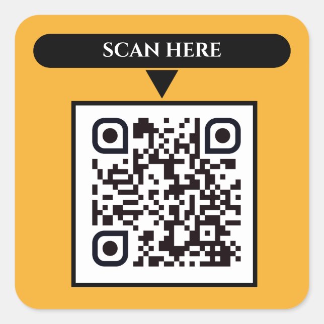 QR Code Business Square Stickers (Front)