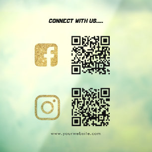 QR Code Business Website Social Media Scan Me Window Cling