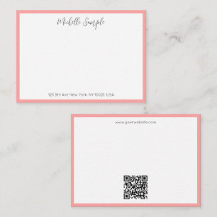 QR Code Calligraphy Script Name Modern Template