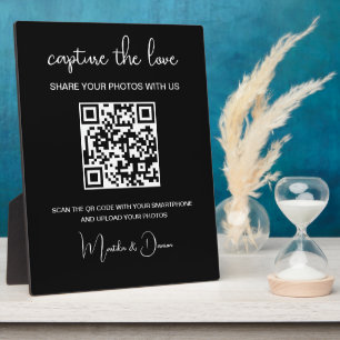 QR Code Capture the Love Wedding Photo Album  Plaque