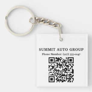 QR Code Car Dealer or Auto  Repair Promotional  Key Ring