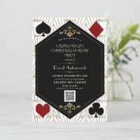 QR Code Casino Night Poker Christmas Holiday