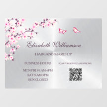 QR Code | Cherry Blossom Pink Silver Salon