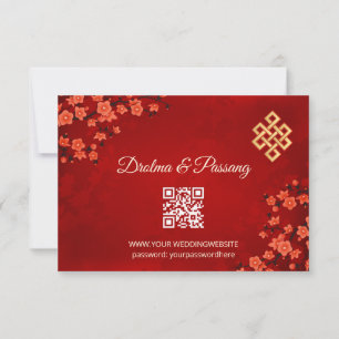 QR Code   Cherry Blossom Red RSVP 