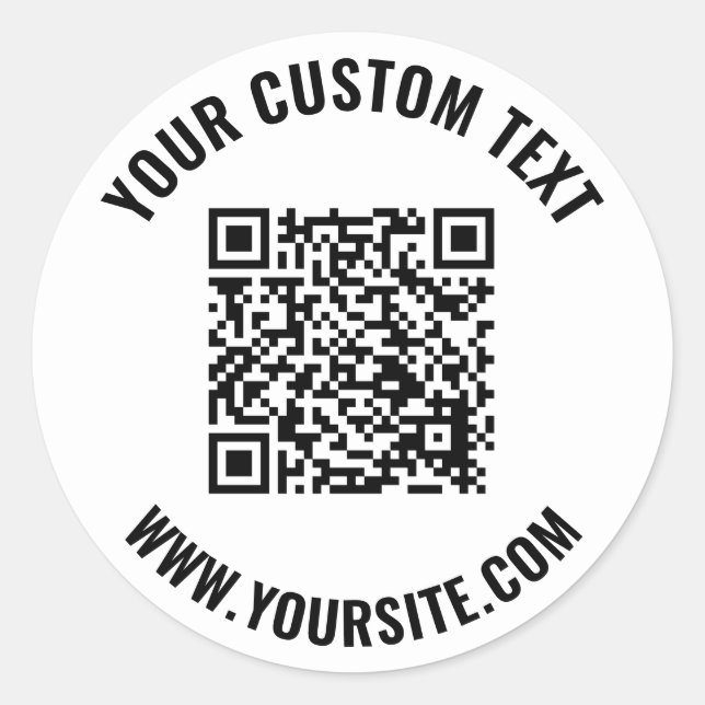 QR Code Classic Round Sticker (Front)