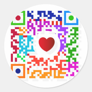 QR-Code Classic Round Sticker