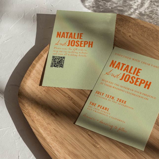 QR Code Classy Bright Traditional Colourful Weddin Invitation (Creator Uploaded)