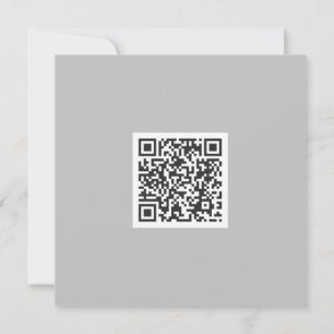 Qr Code Clean Monochrome Classic Graffiti Heart Thank You Card