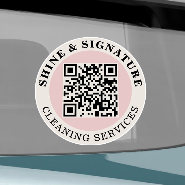 QR Code Cleaning Service Business Car Vinyl Decal (Creator Uploaded)
