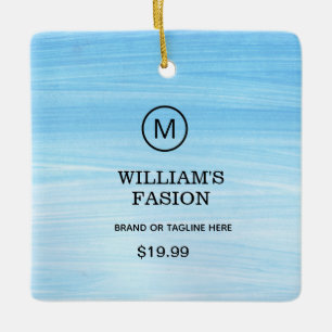 QR Code Clothing Label Price Hang Tag Ceramic Ornament