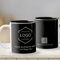  QR Code Company Business Logo Black and White