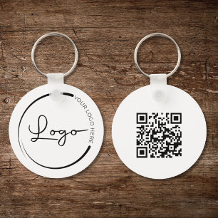 QR Code Company Business Logo Promotional Key Ring