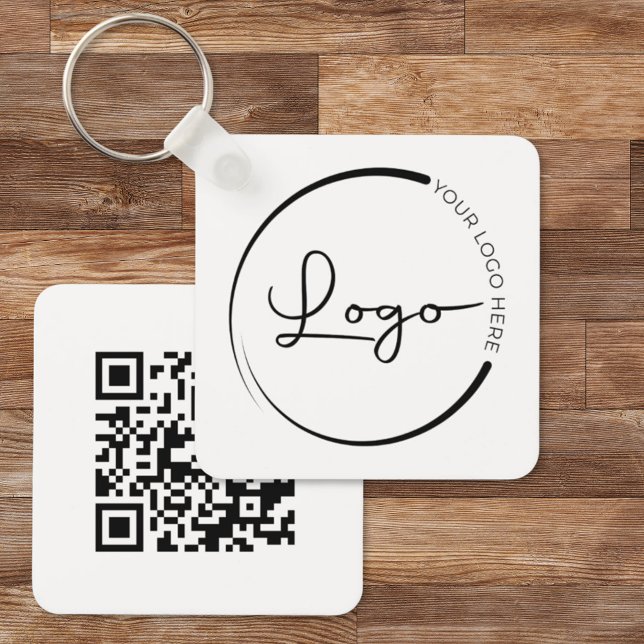 QR Code Company Business Logo Promotional Key Ring (Creator Uploaded)