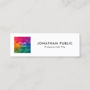 QR Code Company Logo Here Employee Name Mini Calling Card