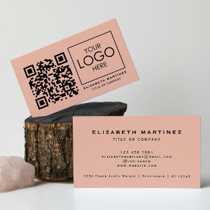 QR Code Company Logo Professional Front and Back Business Card