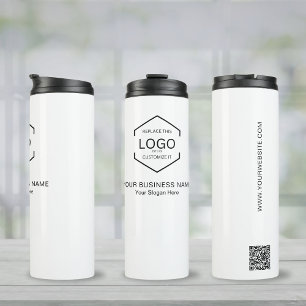 QR Code Company Promotional Your Logo Here  Thermal Tumbler