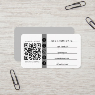 QR code connect with us Business Card