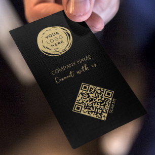 QR Code Connect With Us Social Media Business Card