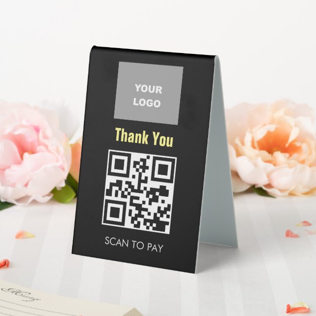 QR Code Contactless Scannable Menu Logo Black (In SItu (Wedding))