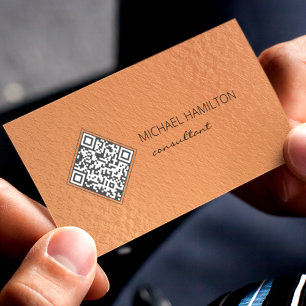 QR Code Copper Foil Profile Business Card