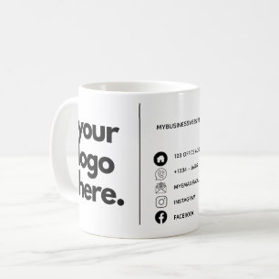 Qr Code Corporate Business Card Design Logo  Coffee Mug