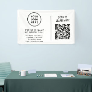 QR Code Corporate Logo Banner