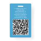 QR Code Corporate Logo Employee Photo Light Blue