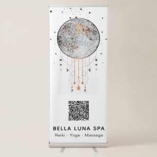 *~* QR code Cosmic Moon Lunar Universe Shaman Retractable Banner